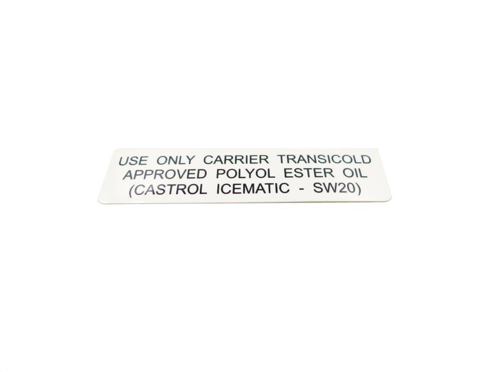 LABEL, POE COMPRESSOR OIL